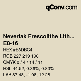 Color code: Neverlak Frescolithe Lithox Putop - E8-16 | qconv.com