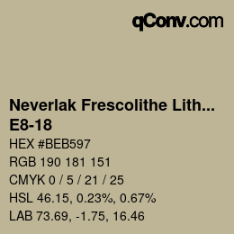 Código de color: Neverlak Frescolithe Lithox Putop - E8-18 | qconv.com