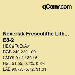 Código de color: Neverlak Frescolithe Lithox Putop - E8-2 | qconv.com