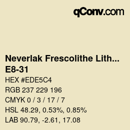 Code couleur: Neverlak Frescolithe Lithox Putop - E8-31 | qconv.com