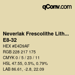 Código de color: Neverlak Frescolithe Lithox Putop - E8-32 | qconv.com