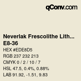 Code couleur: Neverlak Frescolithe Lithox Putop - E8-36 | qconv.com