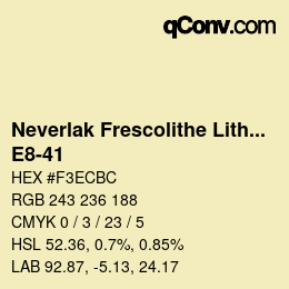 Color code: Neverlak Frescolithe Lithox Putop - E8-41 | qconv.com