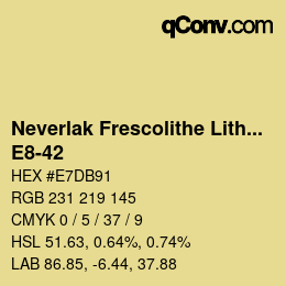 カラーコード: Neverlak Frescolithe Lithox Putop - E8-42 | qconv.com