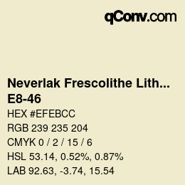 Código de color: Neverlak Frescolithe Lithox Putop - E8-46 | qconv.com