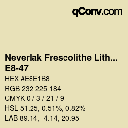 Color code: Neverlak Frescolithe Lithox Putop - E8-47 | qconv.com