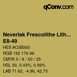 Código de color: Neverlak Frescolithe Lithox Putop - E8-49 | qconv.com