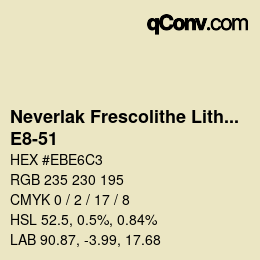 Código de color: Neverlak Frescolithe Lithox Putop - E8-51 | qconv.com