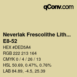 Color code: Neverlak Frescolithe Lithox Putop - E8-52 | qconv.com