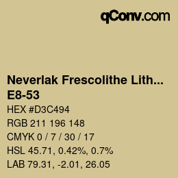 Código de color: Neverlak Frescolithe Lithox Putop - E8-53 | qconv.com