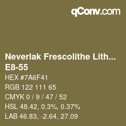 Color code: Neverlak Frescolithe Lithox Putop - E8-55 | qconv.com