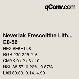 Código de color: Neverlak Frescolithe Lithox Putop - E8-56 | qconv.com