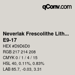 Código de color: Neverlak Frescolithe Lithox Putop - E9-17 | qconv.com