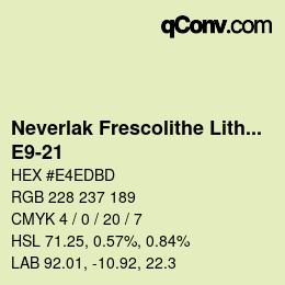 Code couleur: Neverlak Frescolithe Lithox Putop - E9-21 | qconv.com