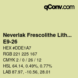 Color code: Neverlak Frescolithe Lithox Putop - E9-26 | qconv.com