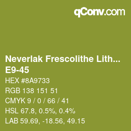 Código de color: Neverlak Frescolithe Lithox Putop - E9-45 | qconv.com
