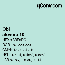 Color code: Obi - alovera 10 | qconv.com