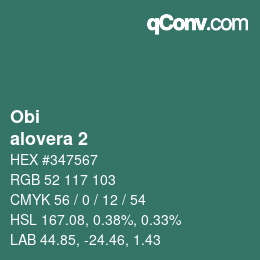 Color code: Obi - alovera 2 | qconv.com