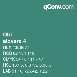 Color code: Obi - alovera 4 | qconv.com