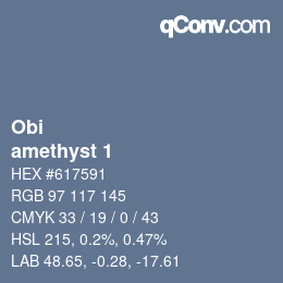 カラーコード: Obi - amethyst 1 | qconv.com