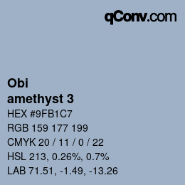 カラーコード: Obi - amethyst 3 | qconv.com