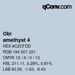 カラーコード: Obi - amethyst 4 | qconv.com