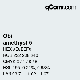 カラーコード: Obi - amethyst 5 | qconv.com