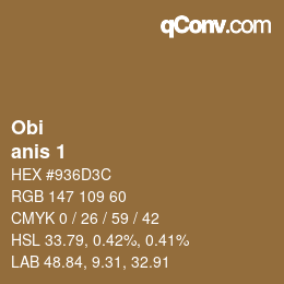 Color code: Obi - anis 1 | qconv.com