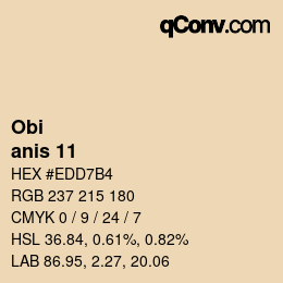 颜色代码: Obi - anis 11 | qconv.com