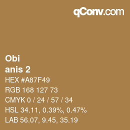 Farbcode: Obi - anis 2 | qconv.com