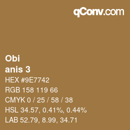 Color code: Obi - anis 3 | qconv.com