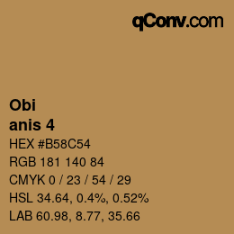 カラーコード: Obi - anis 4 | qconv.com
