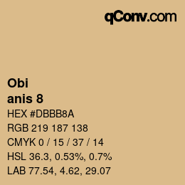 Color code: Obi - anis 8 | qconv.com