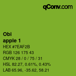 Farbcode: Obi - apple 1 | qconv.com