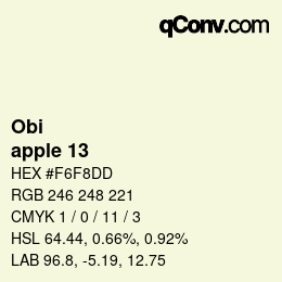 カラーコード: Obi - apple 13 | qconv.com