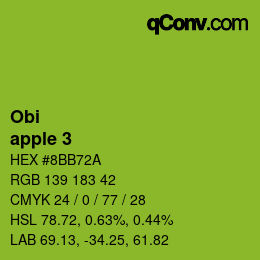 カラーコード: Obi - apple 3 | qconv.com