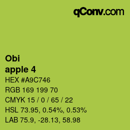 カラーコード: Obi - apple 4 | qconv.com