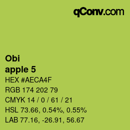 カラーコード: Obi - apple 5 | qconv.com
