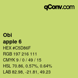 Color code: Obi - apple 6 | qconv.com