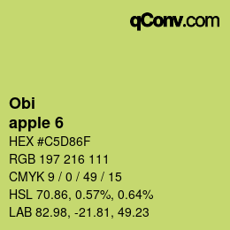 カラーコード: Obi - apple 6 | qconv.com
