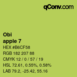 Color code: Obi - apple 7 | qconv.com