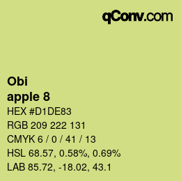 Color code: Obi - apple 8 | qconv.com