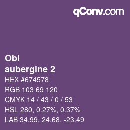 Farbcode: Obi - aubergine 2 | qconv.com