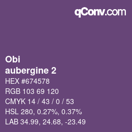 Color code: Obi - aubergine 2 | qconv.com