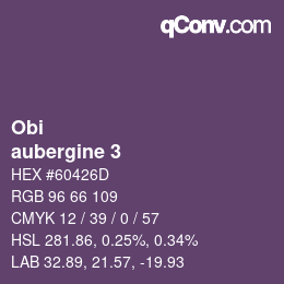 Color code: Obi - aubergine 3 | qconv.com