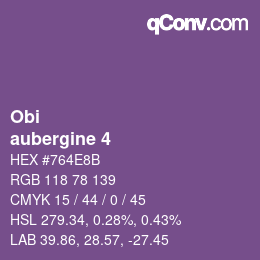 Code couleur: Obi - aubergine 4 | qconv.com