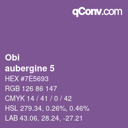 Código de color: Obi - aubergine 5 | qconv.com