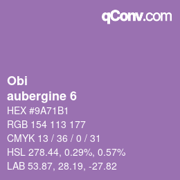 颜色代码: Obi - aubergine 6 | qconv.com