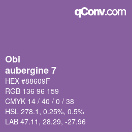 颜色代码: Obi - aubergine 7 | qconv.com