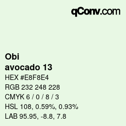 Farbcode: Obi - avocado 13 | qconv.com